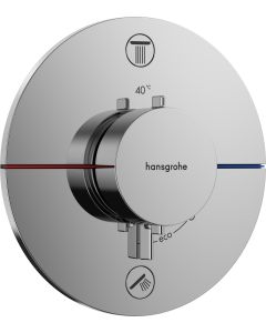 Baterie cada - dus termostatata Hansgrohe ShowerSelect Comfort S cu 2 functii, montaj incastrat, necesita corp ingropat, crom
