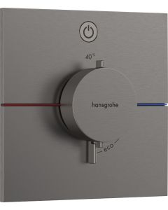 Baterie dus termostatata Hansgrohe ShowerSelect Comfort E On/Off cu montaj incastrat, necesita corp ingropat, negru periat