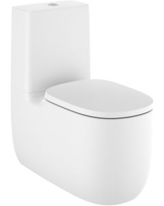 Vas wc Roca Beyond Rimless back-to-wall pentru rezervor asezat, 395x705mm, alb mat