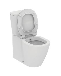 Set complet vas WC Ideal Standard Connect back-to-wall cu functie de bideu, rezervor asezat si capac inchidere lenta