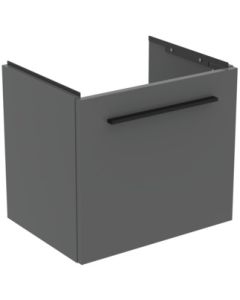 Dulap baza suspendat Ideal Standard i.life S cu un sertar, 50cm, gri quartz mat